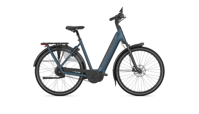Gazelle grenoble c310 hmb 2027 dames blauw mat gazelle elektrische fietsen zijkant