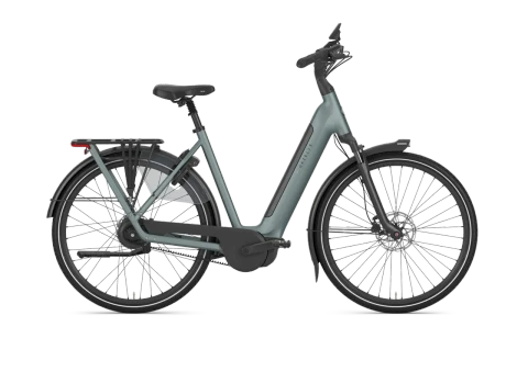 Gazelle grenoble c310 hmb 2027 dames groen mat gazelle elektrische fietsen zijkant