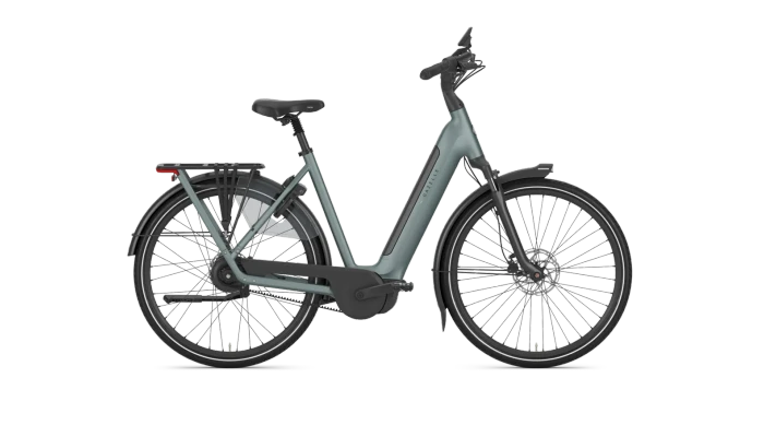 Gazelle grenoble c310 hmb 2027 dames groen mat gazelle elektrische fietsen zijkant