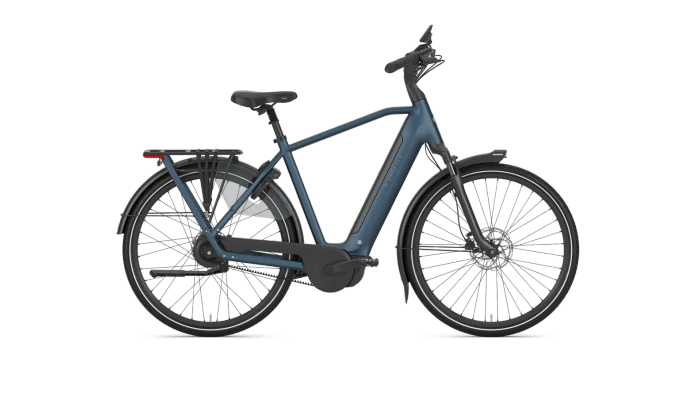 Gazelle grenoble c310 hmb 2027 heren blauw mat gazelle elektrische fietsen zijkant