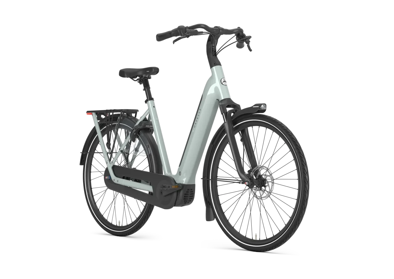 Gazelle grenoble c8 hmb 2027 dames lichtgroen gazelle elektrische fietsen voorkant