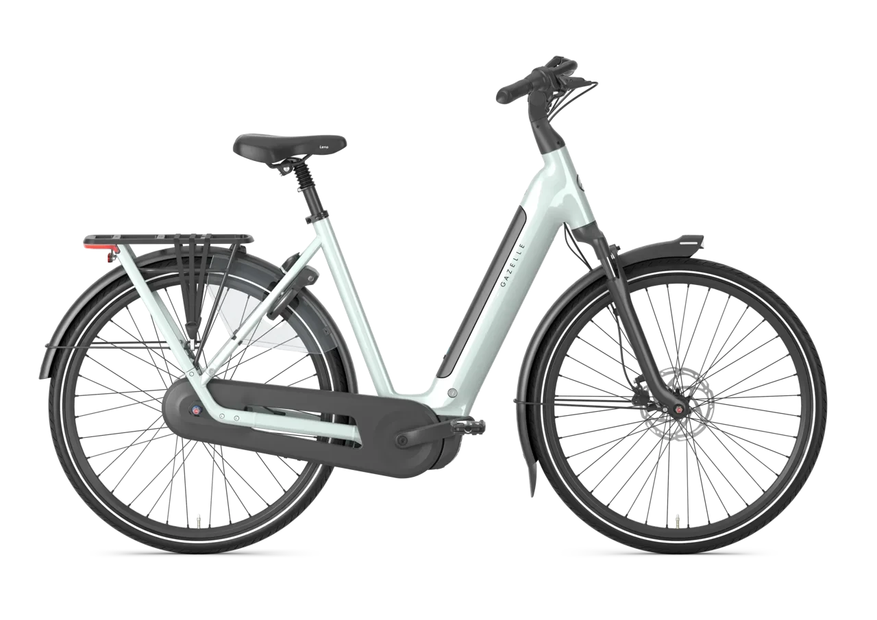 Gazelle grenoble c8 hmb 2027 dames lichtgroen gazelle elektrische fietsen zijkant