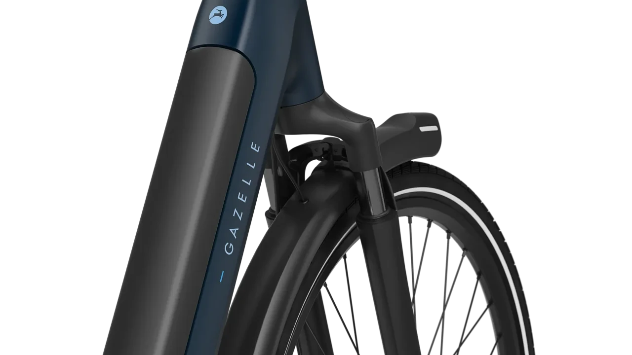 Gazelle grenoble c8 hmb 2027 heren blauw mat gazelle elektrische fietsen detail