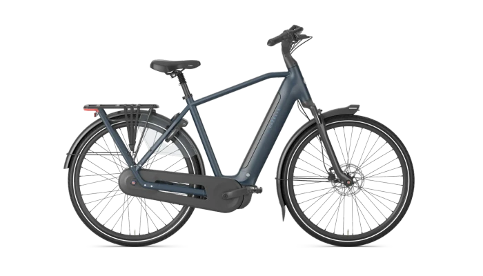 Gazelle grenoble c8 hmb 2027 heren blauw mat gazelle elektrische fietsen zijkant