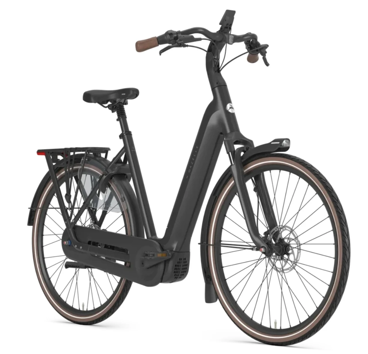 Gazelle grenoble c5 2027 dames zwartmat gazelle elektrische fietsen zijkant