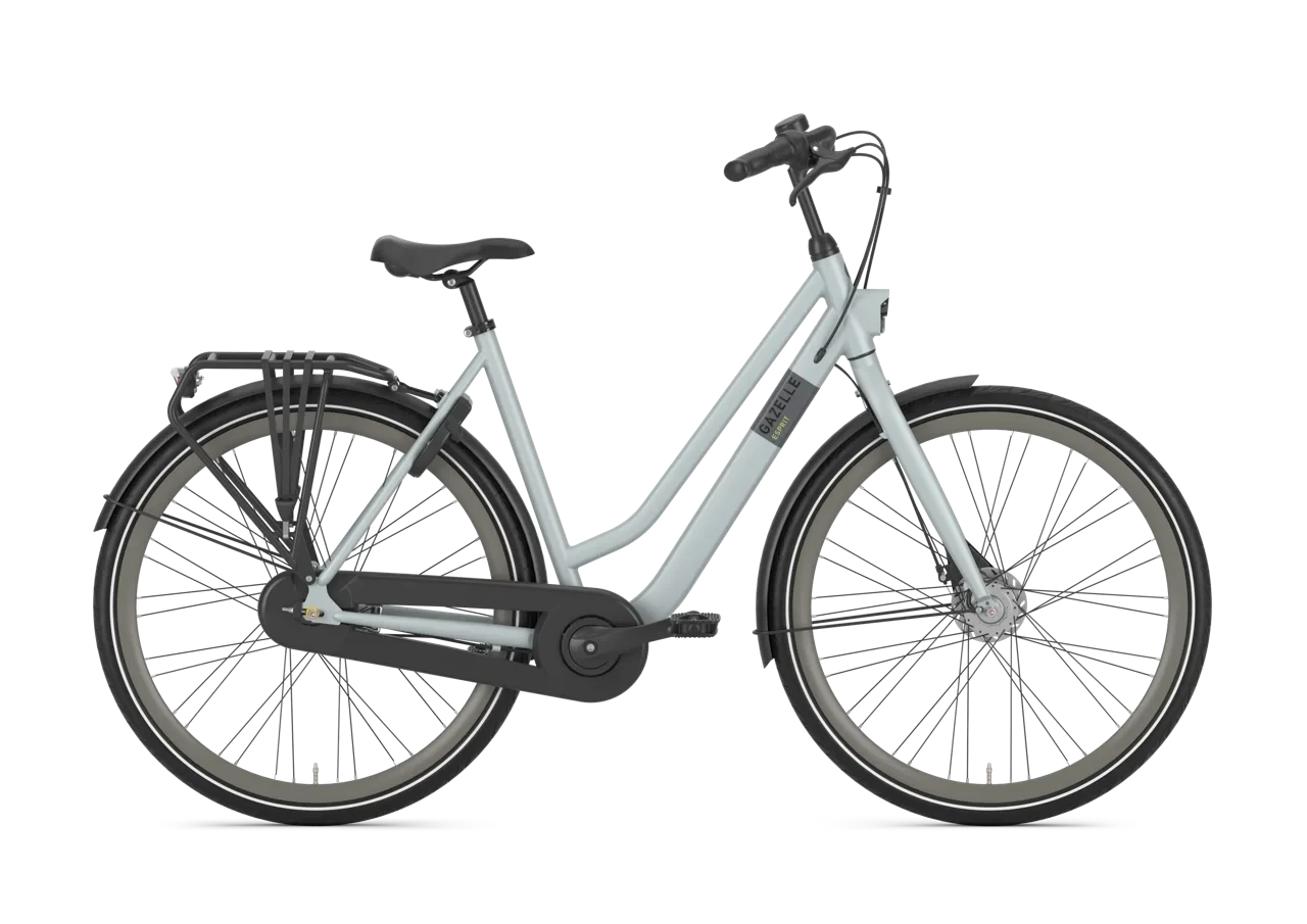 Gazelle esprit t7 2027 dames grijs mat zijkant