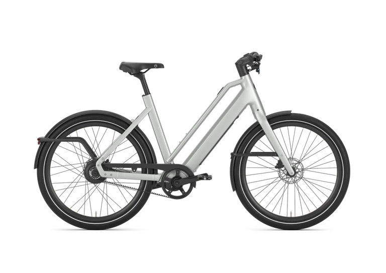 Gazelle cayo c310 2026 dames grijs mat gazelle elektrische stadsfiets zijkant