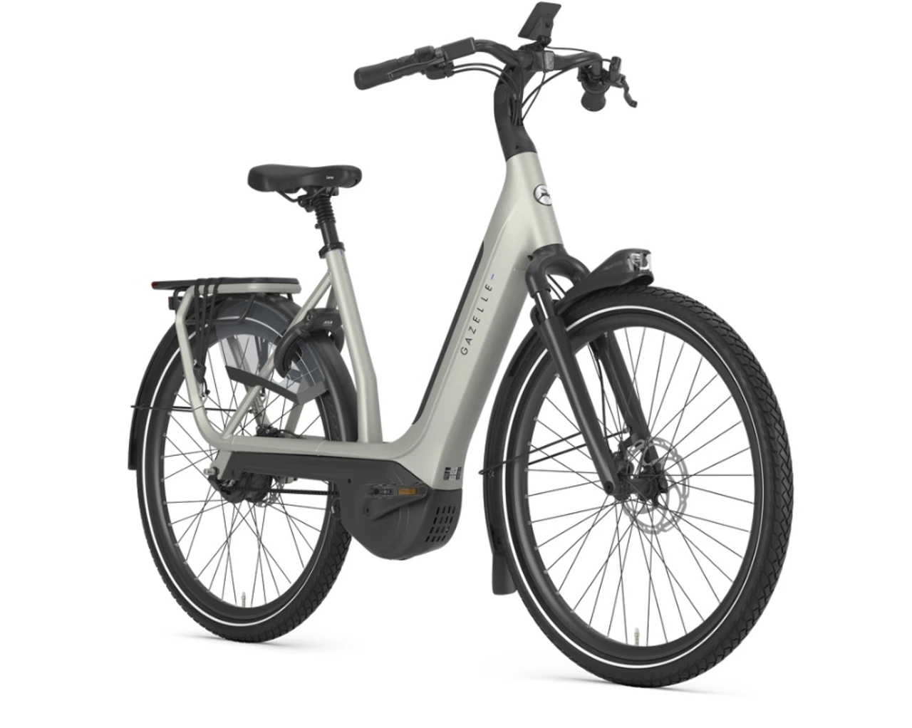 Gazelle avignonc380 hmb 2026 dames lichtgrijs mat gazelle elektrische fietsen