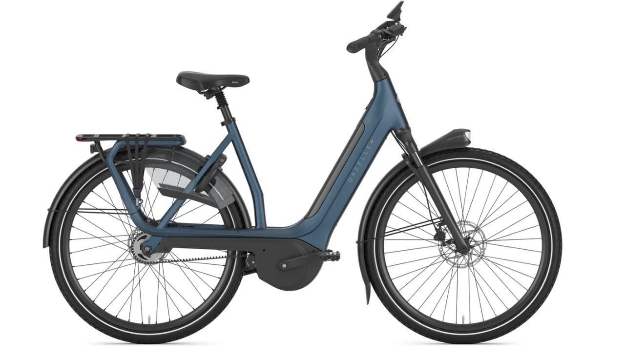 Gazelle avignon c5 hmb 2026 dames blauw mat gazelle elektrische fietsen