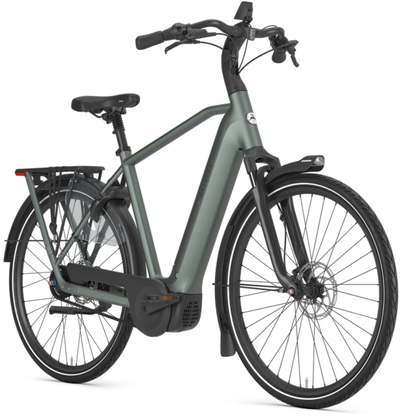 Gazelle grenoble c5 plus hmb 2026 heren groen mat gazelle elektrische fietsen