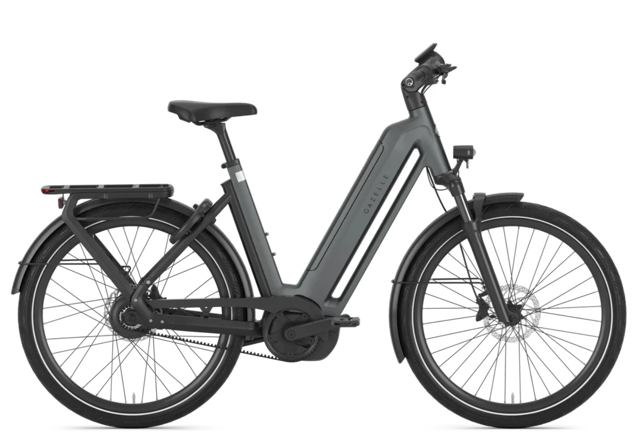 Gazelle eclipse c380 hmb 2027 dames grijs mat gazelle elektrische fietsen