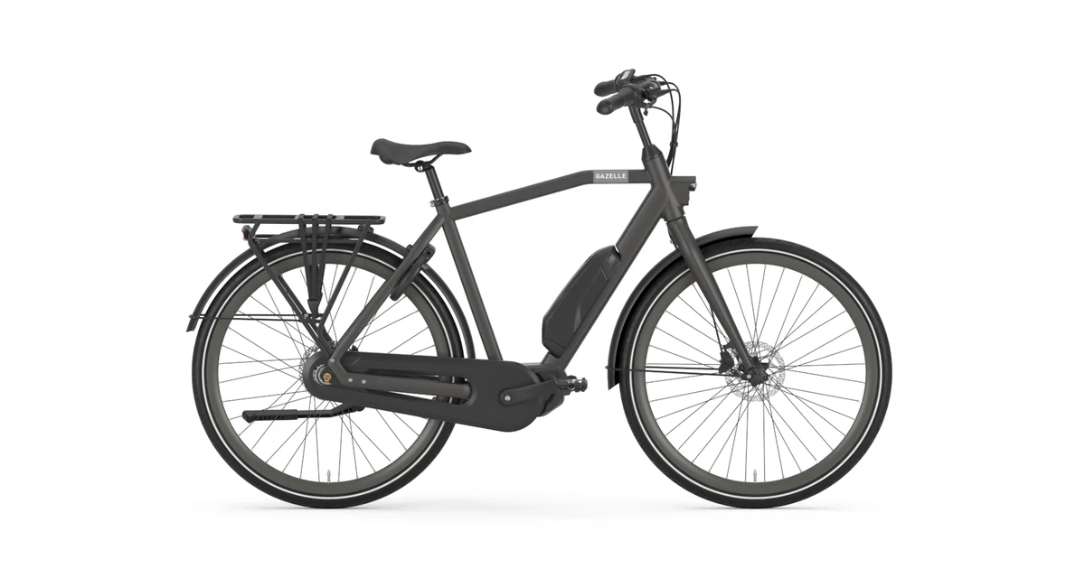 Gazelle esprit c7 hms 2023 heren zwart mat gazelle elektrische fietsen