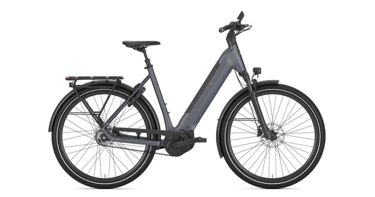 Gazelle ultimate c5 plus 2026 grijs mat dames gazelle elektrische fietsen