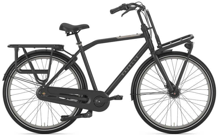 Gazelle heavyduty t7 2021 heren zwartmat gazelle transportfietsen