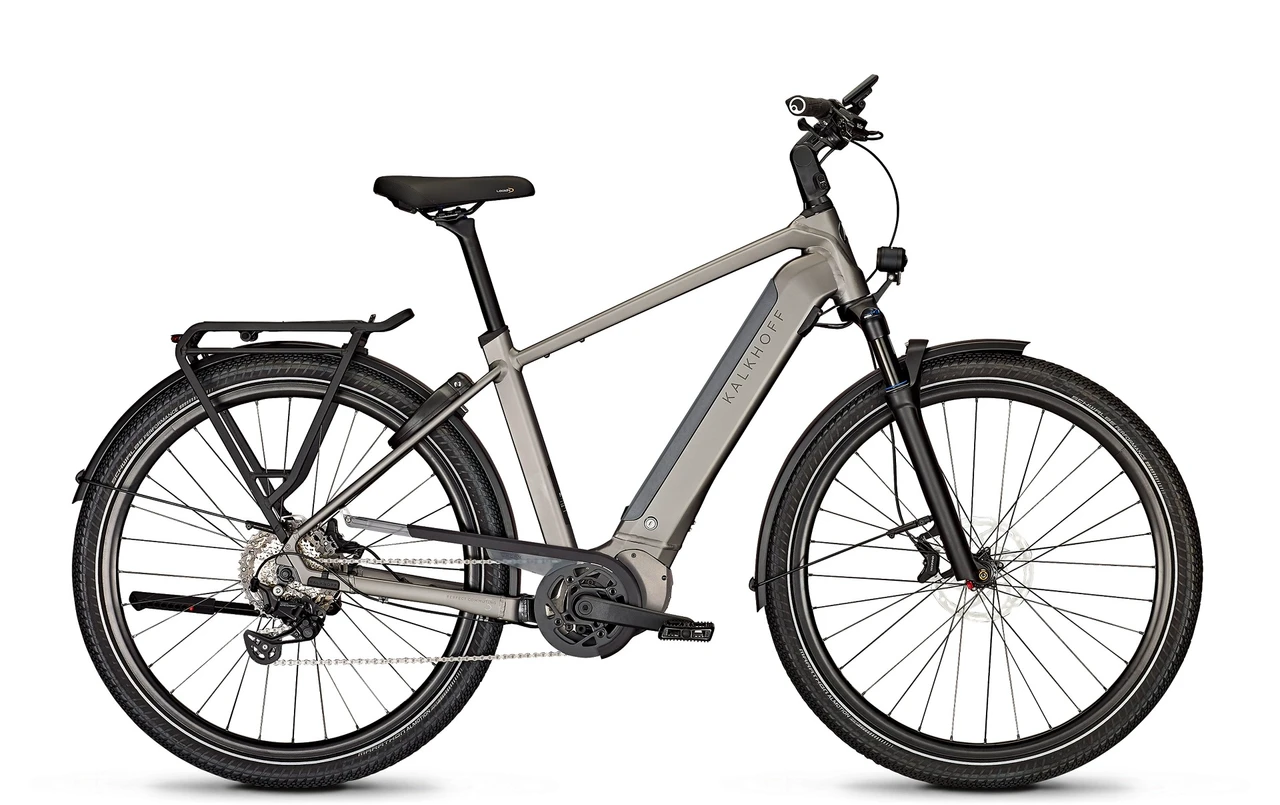 Kalkhoff entice5 badvance plus 2023 heren grijs elektrische fietsen