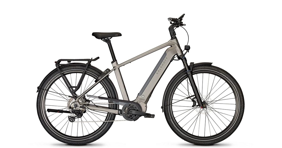 Kalkhoff entice5 badvance plus 2023 heren grijs elektrische fietsen