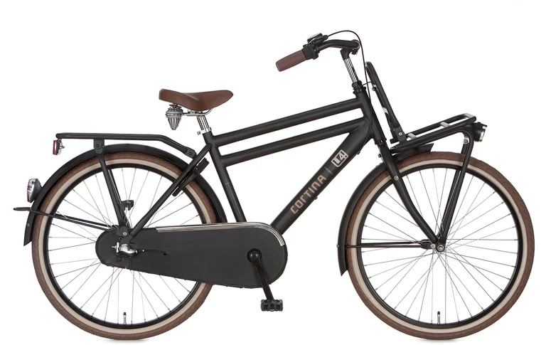 Cortina u4 transport mini 26 inch 2018 jongens zwartmat 26 inchkinderfietsen