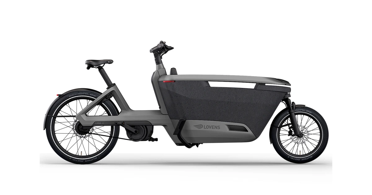 Lovens explorer s100 unisex grijs mat lovens elektrische bakfietsen