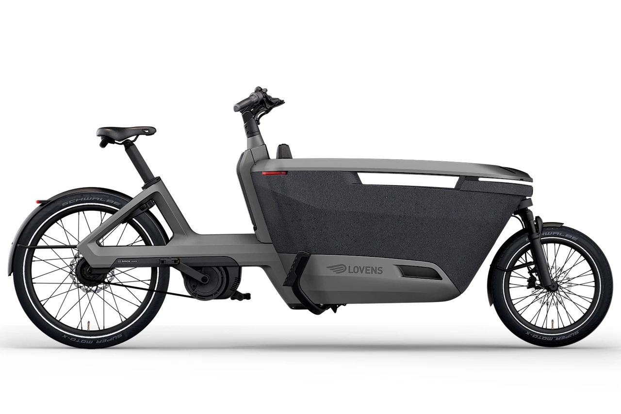 Lovens explorer s100 unisex grijs mat lovens elektrische bakfietsen