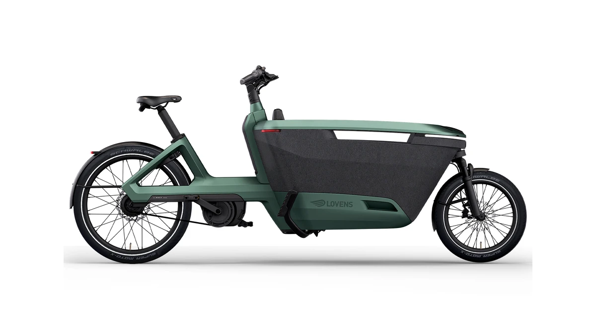 Lovens explorer 2 s100 abs groen mat lovens elektrische bakfietsen