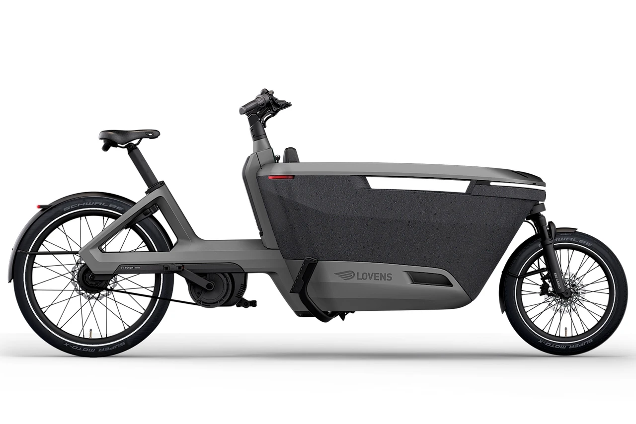 Lovens explorer 2 s75 absautomatic grijs mat lovens elektrische bakfietsen