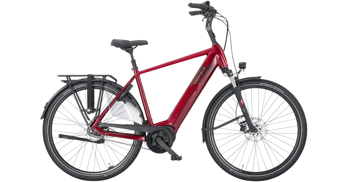 Pegasus ravenna evo7f belt heren rood pegasus elektrische fietsen