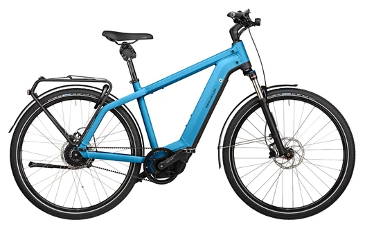 Riese&muller charger3 vario heren blauw mat kiox elektrischefietsen