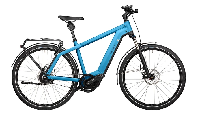 Riese&muller charger3 vario heren blauw mat kiox elektrischefietsen