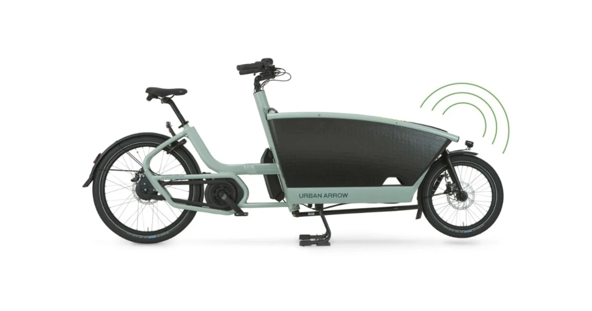 Urban arrow family active plus smart connected groen unisex elektrische bakfietsen