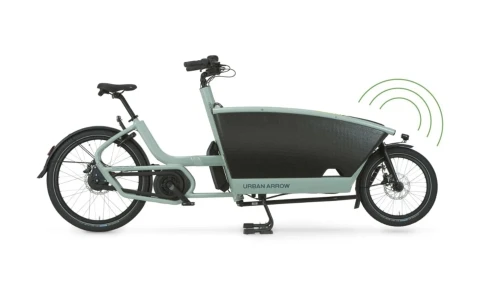 Urban arrow family active plus smart connected groen unisex elektrische bakfietsen